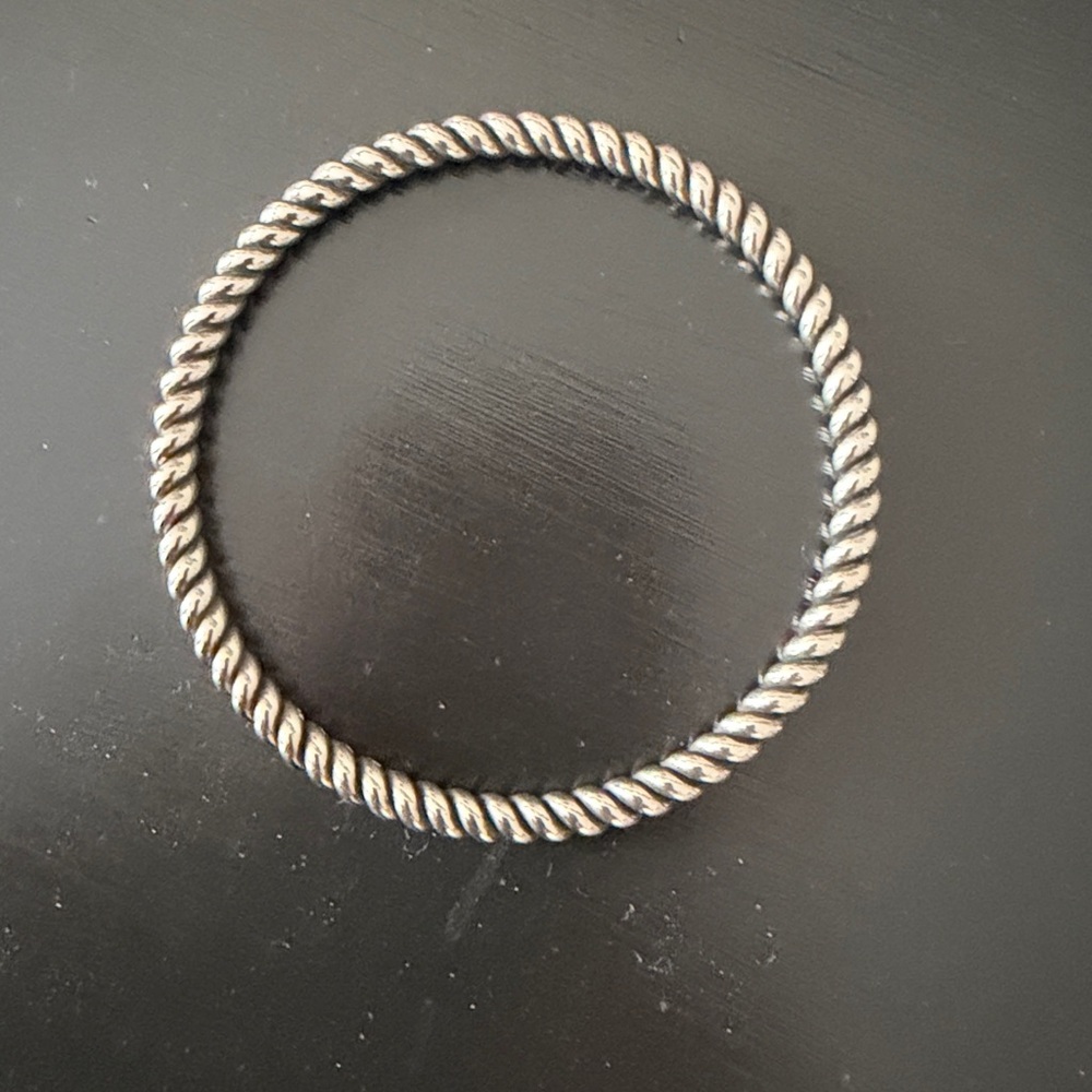Silpada Silver Twisted Rope Bangle Bracelet